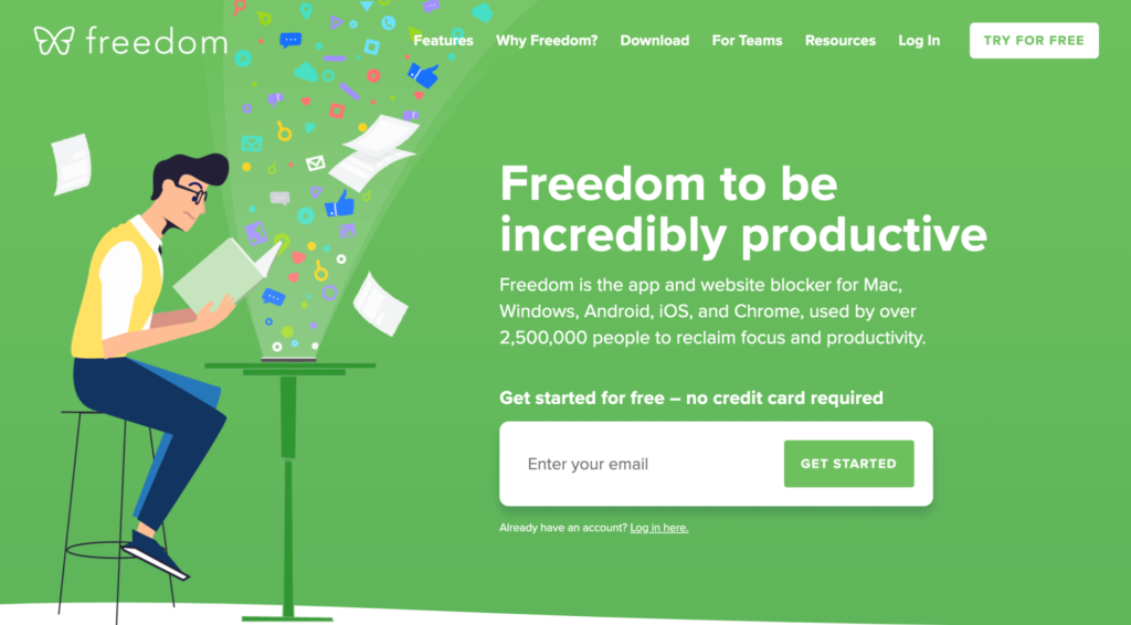 Freedom is a distraction blocking app